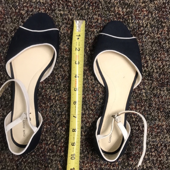 Lands End Brand New Navy flats Size 7.5 Cute - Picture 8 of 10